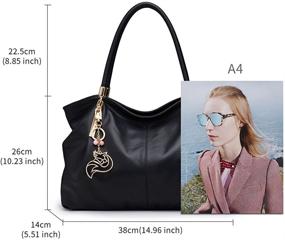 img 3 attached to 👜 FOXER Genuine Leather Handbag Shoulder Women's Handbags & Wallets: Stylish Totes for Every Occasion