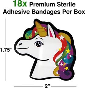 img 3 attached to GAMAGO Unicorn Bandages - Fun and Sterile Set of 18 Individually Wrapped Self-Adhesive Bandages for Kids & Kidults - Latex-Free and Easily Removable - Perfect Funny Gift and First Aid Addition