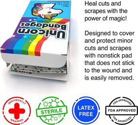 img 2 attached to GAMAGO Unicorn Bandages - Fun and Sterile Set of 18 Individually Wrapped Self-Adhesive Bandages for Kids & Kidults - Latex-Free and Easily Removable - Perfect Funny Gift and First Aid Addition