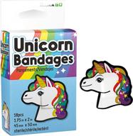 gamago unicorn bandages - fun and sterile set of 18 individually wrapped self-adhesive bandages for kids & kidults - latex-free and easily removable - perfect funny gift and first aid addition логотип