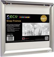 seco front load snap frame poster/picture frame 8.5 x 11 inches - easy open & stylish silver metal design (sn8511-sv) logo