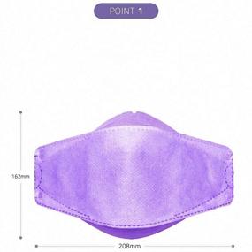 img 1 attached to 🎭 HINCINK Kf94 Masks Black [10 Pack] – Individually Packaged, 4-Layer Unisex Mask, Tri-Folding Style for Adults and Older (10Pcs, Purple)