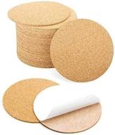 blisstime 80 pcs self-adhesive cork rounds for diy coasters, 4x4 inch cork circles, cork tiles, cork mat, cork sheets with strong adhesive backing logo