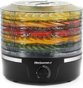 img 4 attached to 🍎 Elite Gourmet Food Dehydrator: Adjustable Temperature Controls for Jerky, Herbs, Fruits, Veggies, Snacks - BPA-Free, Black 5 Trays