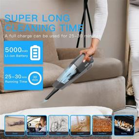 img 3 attached to 💪 Powerful and Convenient: ILYBEEN Handheld Vacuum Cordless Rechargeable