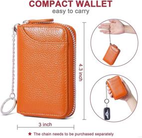 img 1 attached to 👜 Genuine Leather Accordion Wallets for Women - Individual Handbags, Wallets, and Accessories