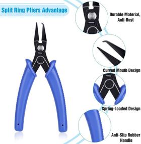 img 1 attached to 🔧 Evatage Split Ring Pliers Set - 2Pcs Jewelry Making Jump Ring Opening Tools for Repair & Beading