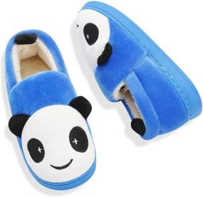 img 1 attached to Winter Cartoon Slippers: 🧦 Indoor Slip-On Shoes for Boys