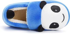 img 2 attached to Winter Cartoon Slippers: 🧦 Indoor Slip-On Shoes for Boys