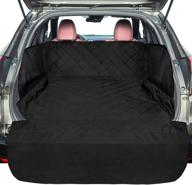 f-color suv cargo liner for dogs: water resistant pet cargo cover with side flap protector and bumper flap, non-slip, large size universal fit logo