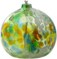 🪔 enchanting kitras oil lamp fairy orb art glass in stunning green hue - 6-inch luminary логотип