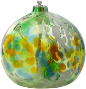 img 1 attached to 🪔 Enchanting Kitras Oil Lamp Fairy Orb Art Glass in Stunning Green Hue - 6-Inch Luminary