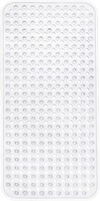 img 4 attached to 🛀 Eco-Friendly EHZNZIE Bath Tub Shower Mat (35x15.5 Inch) - Non-Slip, Phthalate & Latex Free, with Suction Cups - XL Size Bath Mat - Clear, Machine Washable - Ideal for Bathroom Safety