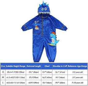 img 3 attached to PiscatorZone Dinosaur Waterproof Rainsuit Coverall