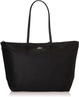 lacoste l 12 12 tote bag black women's handbags & wallets and totes logo