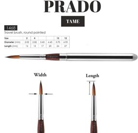 img 2 attached to 🖌️ Кисть для акварели "Escoda Prado" из синтетической собольей шерсти для путешествий (размер 6) - Профессиональная качественная кисть с короткой ручкой для художников