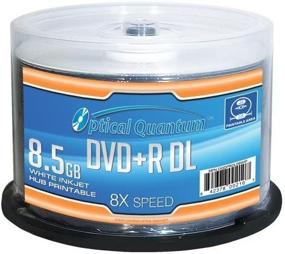 img 3 attached to 📀 Optical Quantum OQDPRDL08WIP-H DVD+R DL White Inkjet Printable Double Layer Blank Media, 50-Disc Spindle - High Capacity, Premium Quality