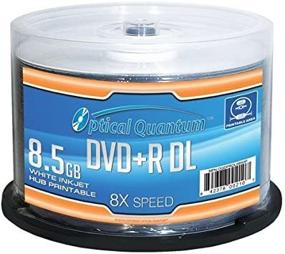 img 4 attached to 📀 Optical Quantum OQDPRDL08WIP-H DVD+R DL White Inkjet Printable Double Layer Blank Media, 50-Disc Spindle - High Capacity, Premium Quality