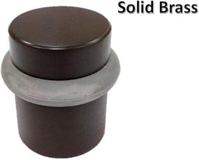 img 2 attached to 🚪 QCAA Cylindrical Floor Mount Door Stopper, 1-1/2" Height, Solid Brass (2pack, Oil Rubbed Bronze) - Enhancing SEO