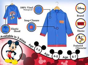 img 2 attached to 🐭 Disney Mickey Mouse Waterproof Rain Slicker with Hood for Little Boys - Toddler