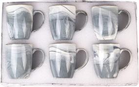 img 4 attached to ☕ Marble Coffee Mugs - Cocoa Marble Food Service Equipment and Supplies