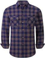 👔 classic flannel shirts: regular sleeve buttoned style for men logo