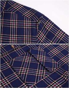 img 1 attached to 👔 Classic Flannel Shirts: Regular Sleeve Buttoned Style for Men