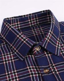 img 2 attached to 👔 Classic Flannel Shirts: Regular Sleeve Buttoned Style for Men