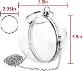 img 1 attached to 👛 Прозрачная сумочка "Clear Round Ball Purse": Прозрачная акриловая вечерняя клатч-сумка для вечеринок, выпускных и концертов