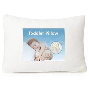 img 4 attached to 👶 Toddler Kids Pillow - Soft Memory Foam 13 x 18 - Small Mini Nap Bed Pillow for Sleeping and Travel - Suitable for Daycare, Cribs, and Pack N Play - Ages 1, 2, and 3 - Ideal for Children, Little Boys, and Girls