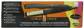 img 2 attached to Блестящий и эффективный: Профессиональный керамический утюжок Gold 'N Hot с турмалином и ионами (1 дюйм)