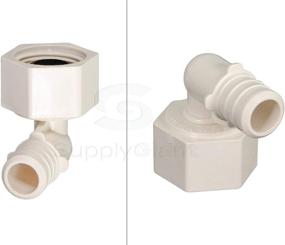 img 2 attached to 🔧 Supply Giant QQTM1212-5 Plastic 90 Degree Swivel Elbow Pex x FPT Barb Pipe Fitting, 1/2'' x 1/2'', White, 5 Pack – High-Quality and Durable Plumbing Solution