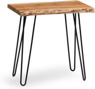 alaterre furniture hairpin natural end table: embrace the beauty of live edge design logo