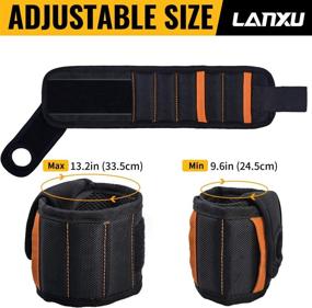 img 1 attached to 🔧 LANXU Magnetic Wristband: Perfect Tool Belt with 15 Strong Magnets for Screws, Nails, and Drill Bits - Ideal DIY Handyman Gift for Men, Women, Dad/Father, Husband, Wife, Boyfriend, and Family - Unique Christmas Present!