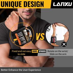 img 3 attached to 🔧 LANXU Magnetic Wristband: Perfect Tool Belt with 15 Strong Magnets for Screws, Nails, and Drill Bits - Ideal DIY Handyman Gift for Men, Women, Dad/Father, Husband, Wife, Boyfriend, and Family - Unique Christmas Present!