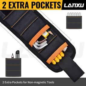 img 2 attached to 🔧 LANXU Magnetic Wristband: Perfect Tool Belt with 15 Strong Magnets for Screws, Nails, and Drill Bits - Ideal DIY Handyman Gift for Men, Women, Dad/Father, Husband, Wife, Boyfriend, and Family - Unique Christmas Present!