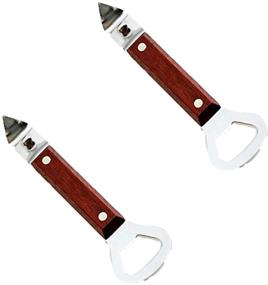 img 3 attached to Ultimate Convenience: Norpro 400 Can Punch Bottle Opener, Brown (2 Pack)