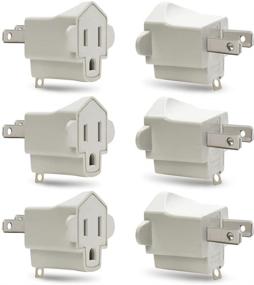 img 4 attached to 🔌 ETL Listed 3 Prong to 2 Prong Outlet Adapters - Polarized Grounding Outlet Converters for Wall Outlet - Heat Resistant Plug Converter - Converts 2 to 3-Prong - Pack of 6 (White)