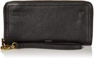 fossil logan around clutch brown women's handbags & wallets: style and versatility combined logo