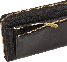 img 1 attached to Fossil Logan Around Clutch Brown Women's Handbags & Wallets: Style and Versatility Combined