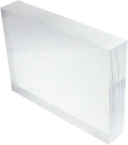 img 4 attached to 🖼️ Versatile HESIN Clear Acrylic DIY Blank Sign: Ideal for Wedding Table Number Rack, Guest Book, Welcome Signs, and Table Place Cards - 10 Pack of 5"x7