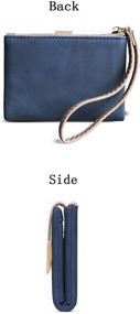 img 1 attached to 👛 Pofee Womens RFID Small Bifold Wallet - Secure and Stylish Ladies Zipper Card Clutch Coin Purse Wristlet
