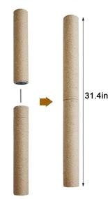 img 1 attached to 🐱 Premium Cat Scratching Post Replacement - Durable Hemp Rope Scratcher Posts for Large Indoor Cats - Includes Screws - Set of 2, 15.7" Tall