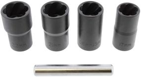 img 3 attached to ABN Twist Socket Set: Extractor Tool for Lug Nut Removal - 5 Piece Metric Bolt and Lug Nut Socket Set