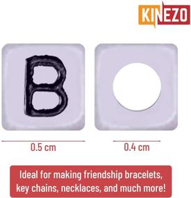 img 2 attached to 1400pcs Acrylic Alphabet Letter Beads for Jewelry Making - KINEZO Alphabet Letter Bead Bracelet Kit with Crystal Thread Roll - DIY Bracelet Beads Set for Kids and Adults