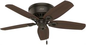 img 3 attached to 🔍 Hunter Builder Indoor Low Profile Ceiling Fan with LED Light and Pull Chain Control, 42-inch, New Bronze - Enhanced SEO