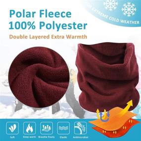 img 2 attached to Warmer Gaiter Fleece Winter Windproof Girls' Accessories for Cold Weather