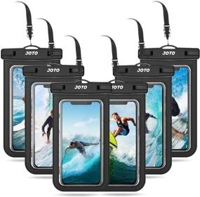 img 4 attached to 📱 JOTO Waterproof Cellphone Pouch, Universal Dry Bag Case for iPhone 13 Pro Max 13 Mini, 12 11 Pro Max Xs Max XR XS X 8 7 6S Plus, Galaxy S10 S9/S9+/S8/S8+/Note10+ 9, Pixel 4 XL up to 7" - Black (Pack of 6)