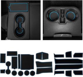 img 4 attached to 🚗 Enhance your Ford F150 with CupHolderHero Premium Interior Non-Slip Cup Holder Inserts and Liner Mats - 31-pc Set (Bench SuperCrew) in Blue Trim