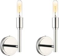 phansthy industrial wall sconce set of two 1-light simplicity metal sconce wall lighting(chrome polished) logo